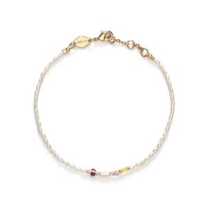 anni lu rice + shine bracelet white smoke